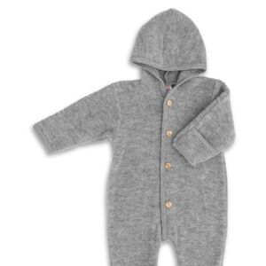 Engel Hooded Merino Wool Fleece Overall 6-12M